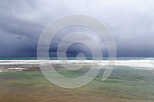 Beach and coming storm