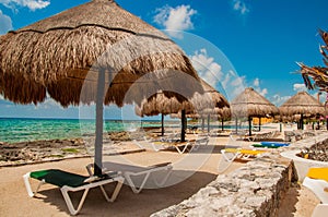 Beach in costa maya photo