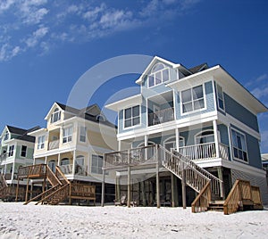 Beach Cottages on a White Sand Coast