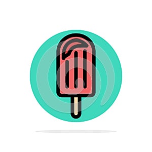 Beach, Cream, Dessert, Ice Abstract Circle Background Flat color Icon