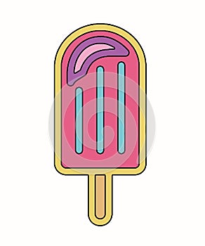 Beach, Cream, Dessert, Ice line icon 