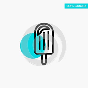 Beach, Cream, Dessert, Ice turquoise highlight circle point Vector icon