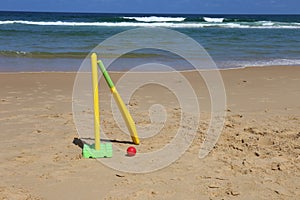 Beach Cricket in Northern NSW, Australia