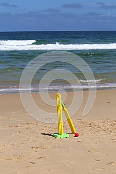 Beach Cricket in Northern NSW, Australia