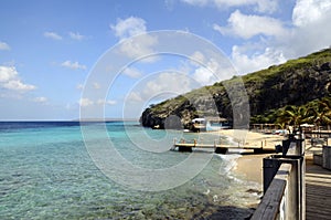 Beach in Curacao island, Caribbean Sea