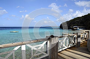 Beach in Curacao island, Caribbean Sea