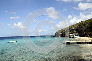 Beach in Curacao island, Caribbean Sea