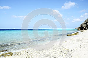 Beach in Curacao island, Caribbean Sea
