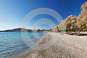 The beach Dardiza near Ermioni in Peloponnese, Greece