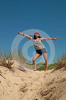 Beach Day at Montauk, Long Island New York, USA.