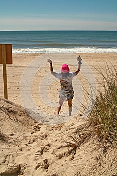 Beach Day at Montauk, Long Island New York, USA.