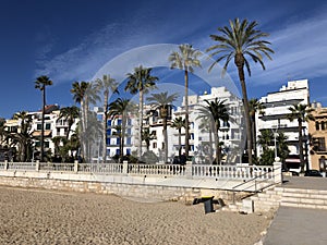 Beach de l\'Estanyol in Sitges, Spain