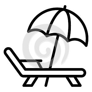 Beach, deck chair Vector Icon which can easily edit