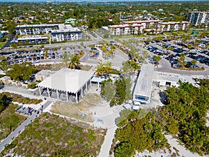 Beach deck and public restrooms on Siesta Key Beach Sarasota FL