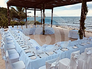 Beach Dinner Set Up