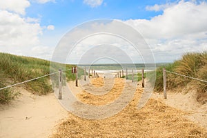 Beach and dunes on Dutch Texel photo