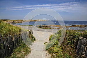 Beach and dunes of Portivy at Quiberon