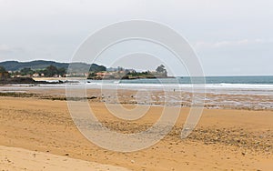 Beach of El Barrigon. Asturias. Spain photo