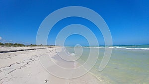 Beach in El Cuyo, Mexico