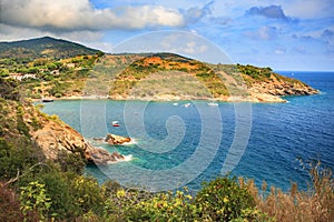 The beach on Elba island