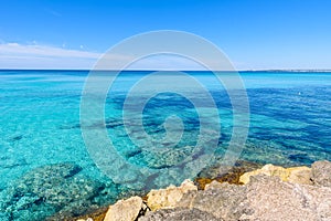 Beach Es Trenc - beautiful coast of Mallorca, Spain