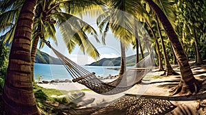 beach feeling - hammock between palm trees