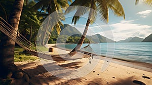 beach feeling - hammock between palm trees