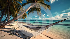 beach feeling - hammock between palm trees