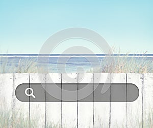 Beach Fence Relaxing Scenics Sea Concept photo