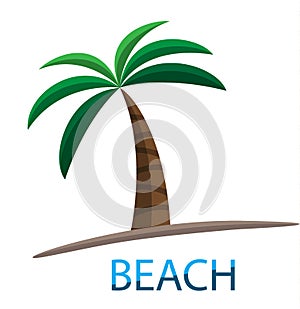 Beach flat icon, vector, illustration sign