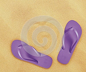 Beach flip flops photo