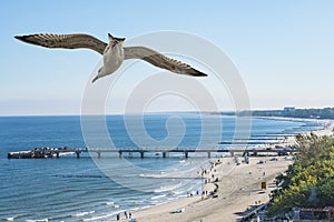 Beach fo Kolobrzeg, Baltic Sea, Poland