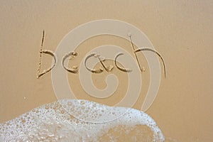 Beach and foam