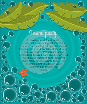 Beach Foam Party Advertising Poster