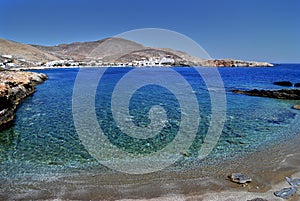Beach in Folegandros island in Greece