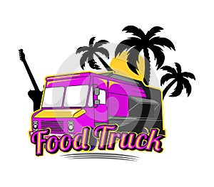 Beach Food Truck Logo