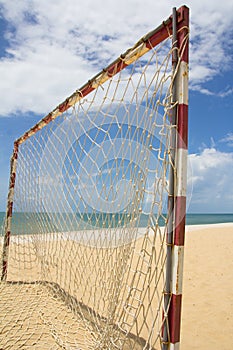 Beach football pitch