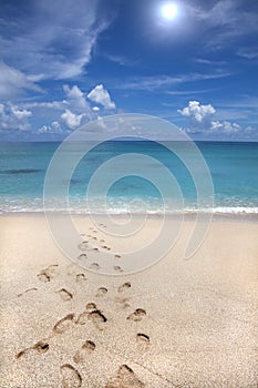 Beach and footprint