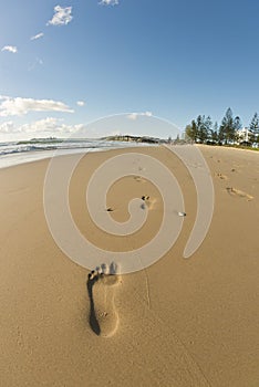 Beach footprints