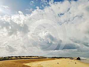 Beach in France Atlantique Coastline Sky