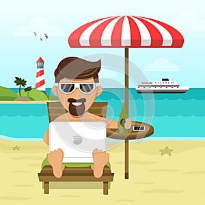 On the beach freelance Work & Rest flat