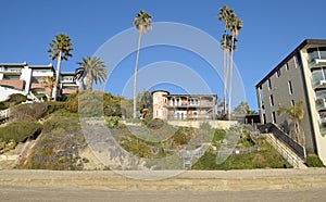 Beach front home near Main Beach, Laguna Beach, California.