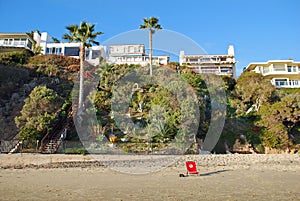 Beach front homes in Crescent Bay, North Laguna Beach, California.