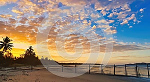 Beach front sunrise at Seaforth Mackay Queensland, Australia