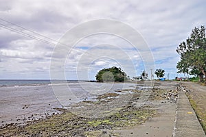 A beach full of stones and rocks around Ovalau island, Fiji