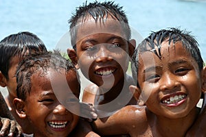 Little boys beach fun