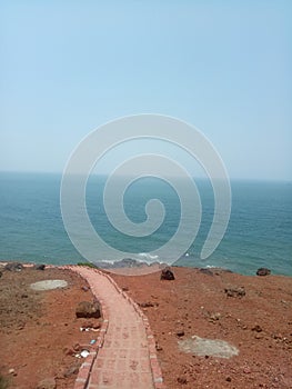 Beach in ganpatipule indian and so many peoples