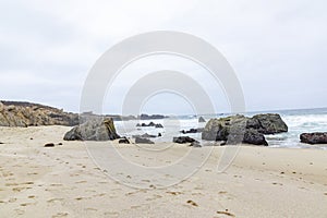 Beach Garrapata at Highway No 1 in Carmel, California