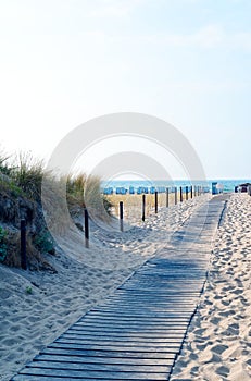 Strand auf der Deutsch baltisch das Meer Strand stühle a urlaub Gefühl 