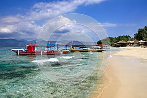 Beach on Gili Air island photo